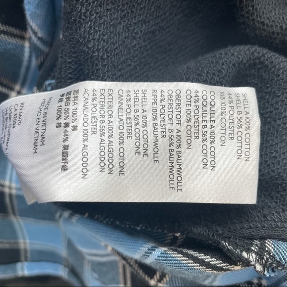 NWOT Pilcro | Anthropologie Contrast Flannel Sweatshirt - Picture 11 of 11
